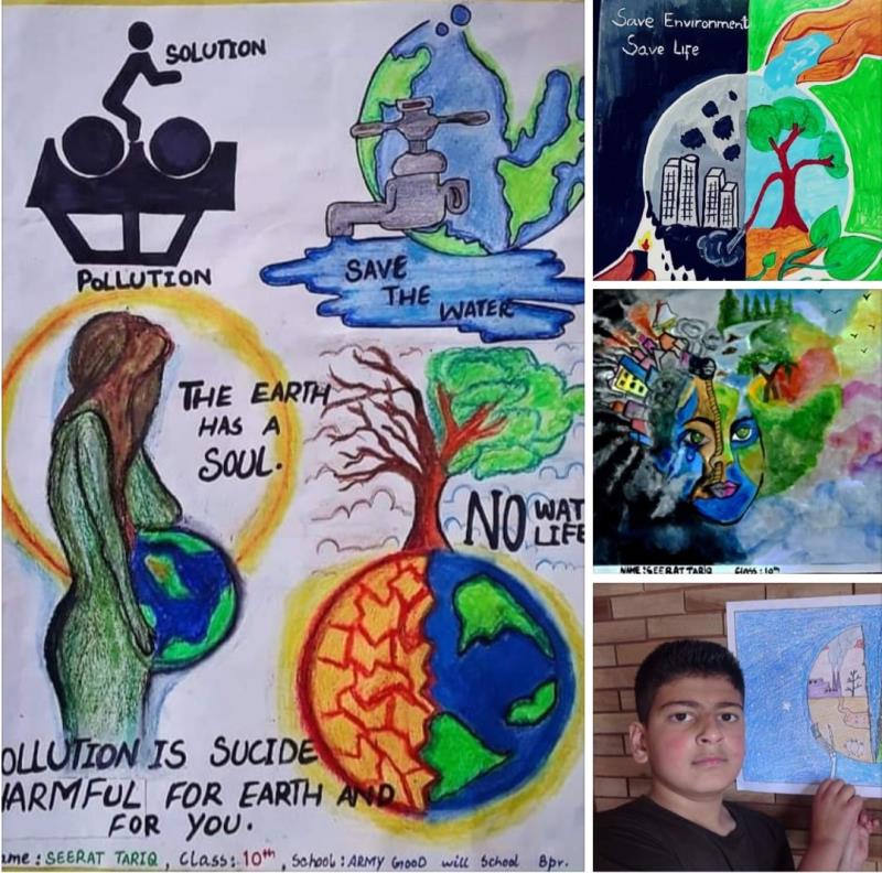 On the occasion of World Envirnoment day drawings of our students (Save Envirnoment save Life