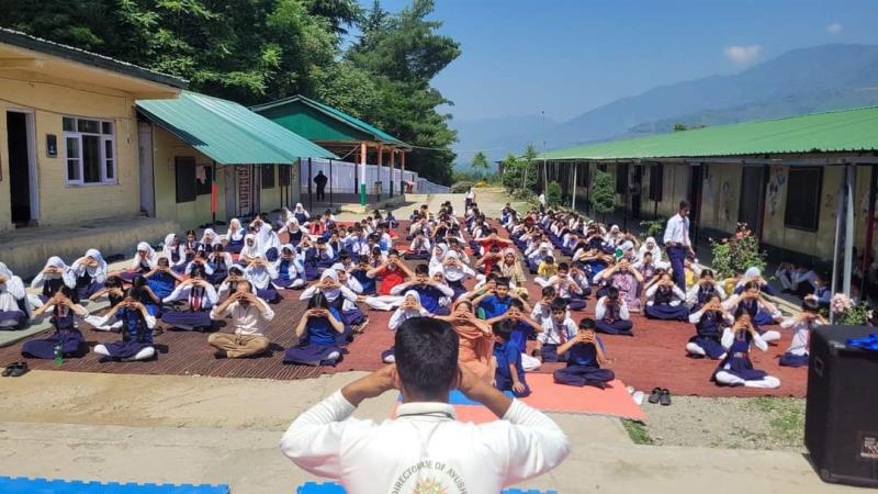 International Yoga Day Celeberated at our School today with full energy. Staff members and the Principal also performed Yoga exercises with the students.  