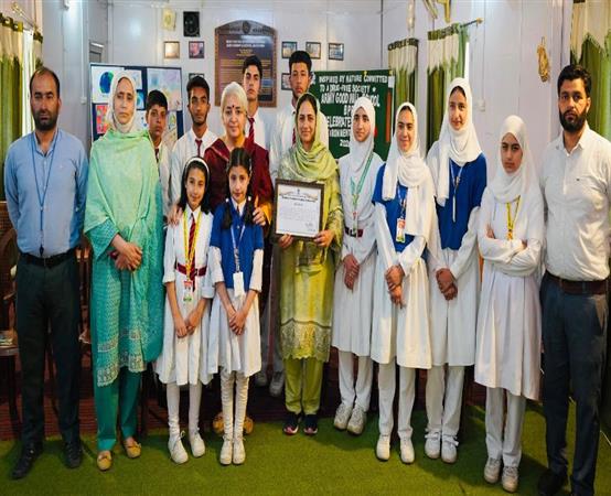 DC Bandipora Visits Army Goodwill School, Louds Students' Presentation of National Anthem Song at NMBA Padyatra